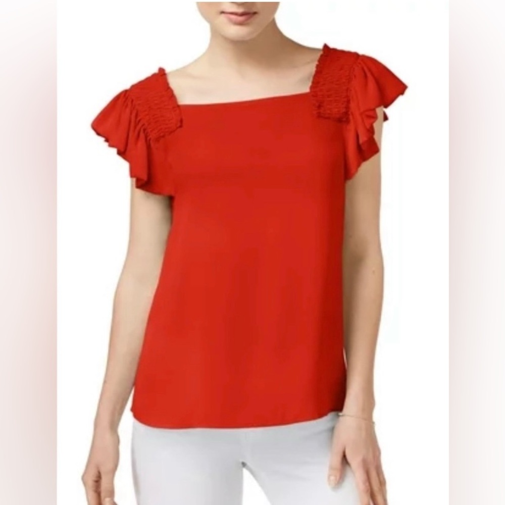 Anthropologie x Maeve, Epaulet Ruffle top